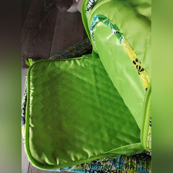 Vera Bradley Limes Up Retired Large Campus Floral Quilted Backpack EUC main image 8